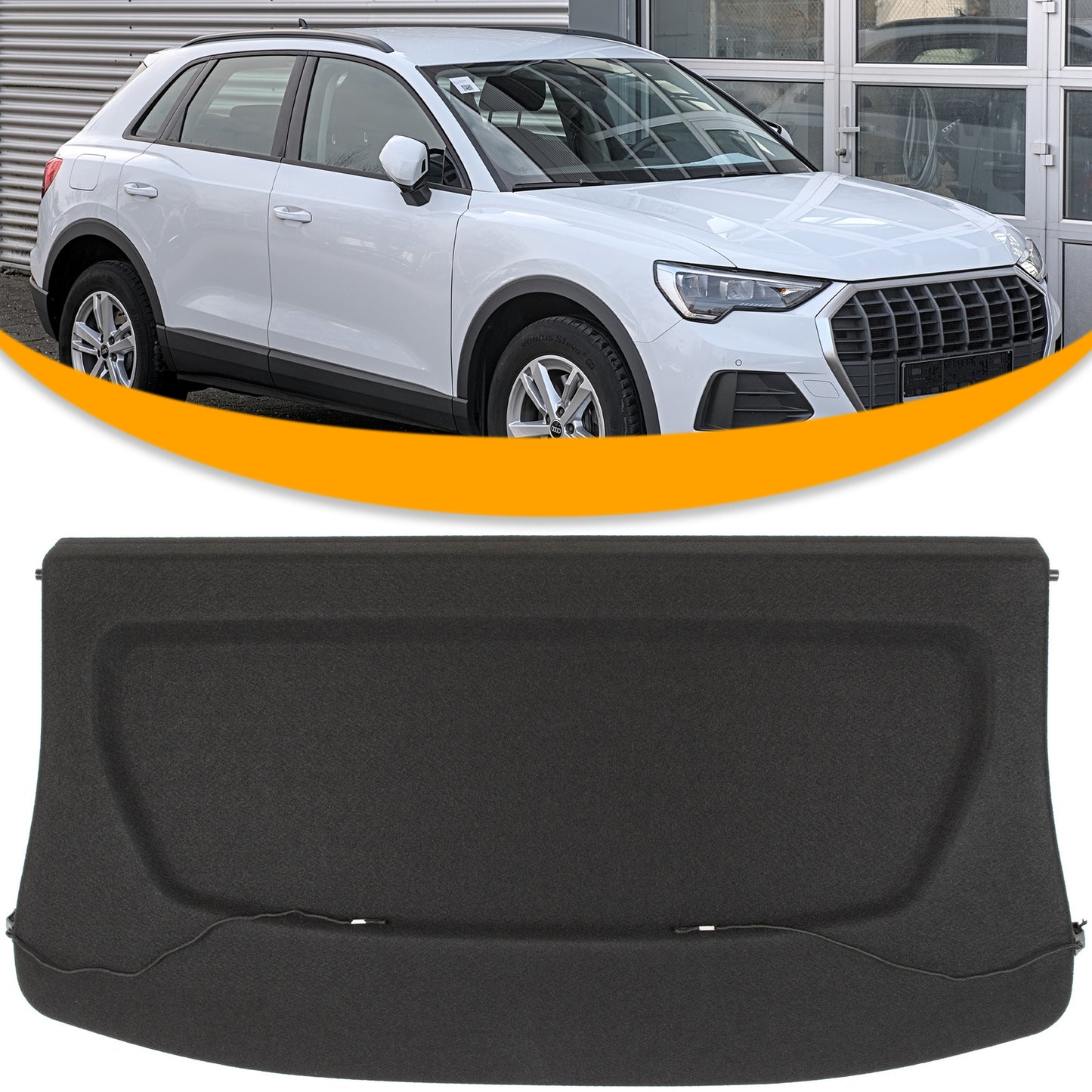 Audi Q3 F3 2018- Półka bagażnika CZARNA