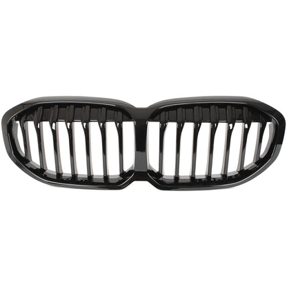 BMW 1 F40 2019- atrapa między reflektory (nerki) BLACK GLOSSY SINGLE BAR