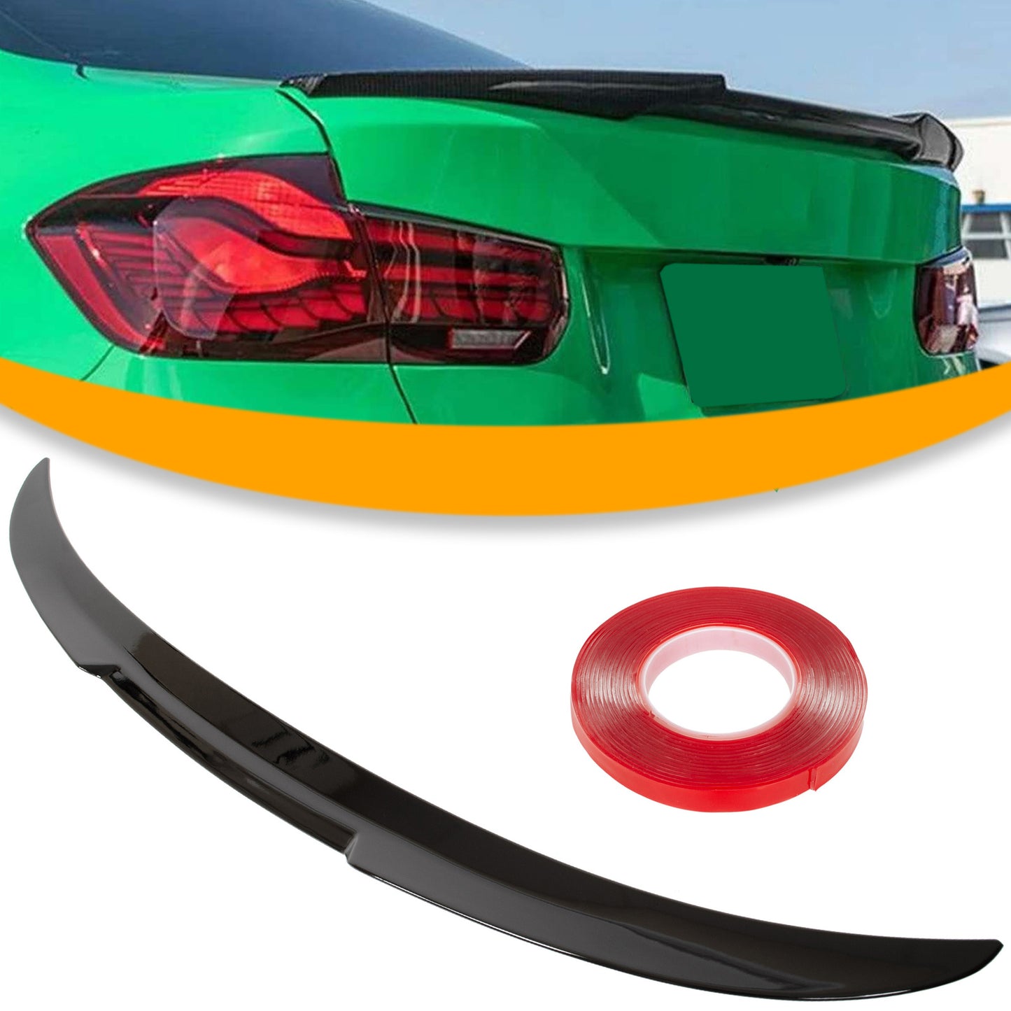 BMW 3 F30 11-18 spoiler tylny dachowy - lotka na klapę bagażnika GLOSSY BLACK M4