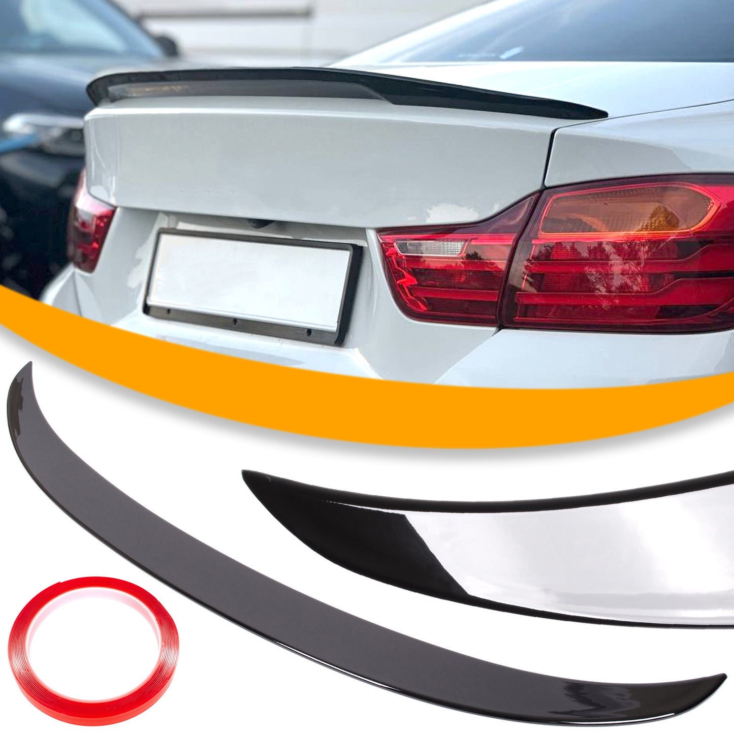 BMW 4 F32 13-20 spoiler tylny dachowy - lotka na klapę bagażnika GLOSSY BLACK MP