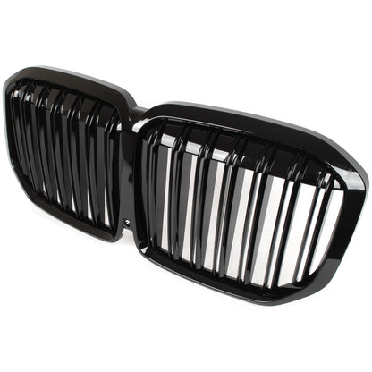 BMW X7 G07 19-21 atrapa między reflektory (nerki) BLACK GLOSSY DOUBLE BAR
