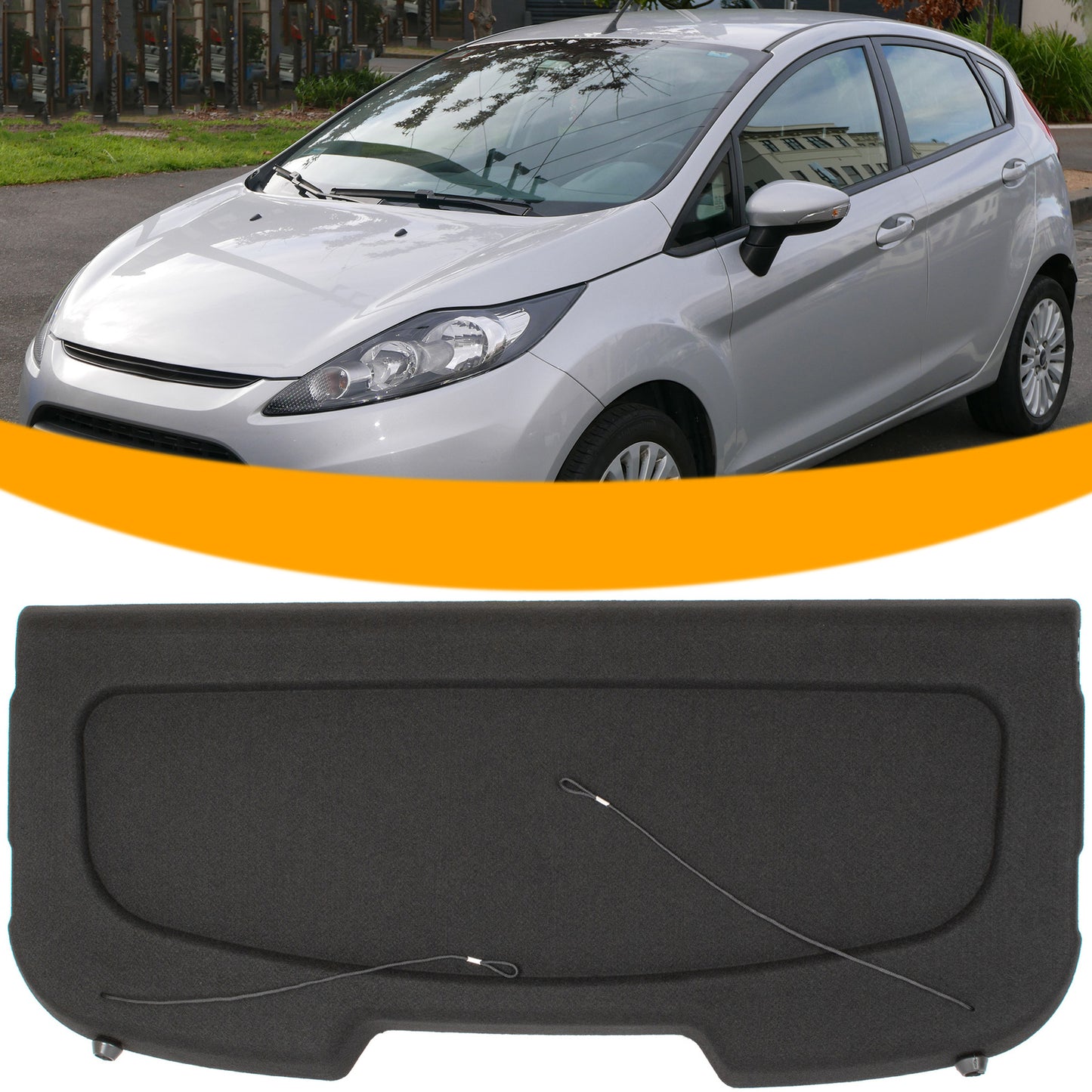 Ford Fiesta VI MK7 08-18 Półka bagażnika CZARNA