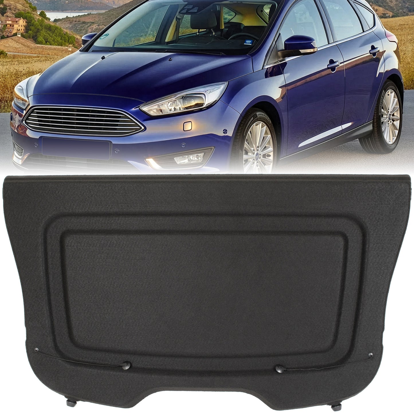 Ford Focus III 10-20 HATCHBACK Półka bagażnika CZARNA