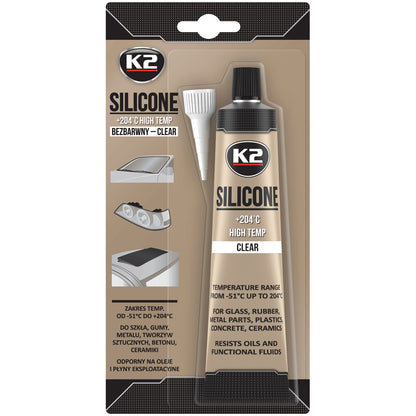 K2 SILIKON BEZBARWNY +204°C 85g B255