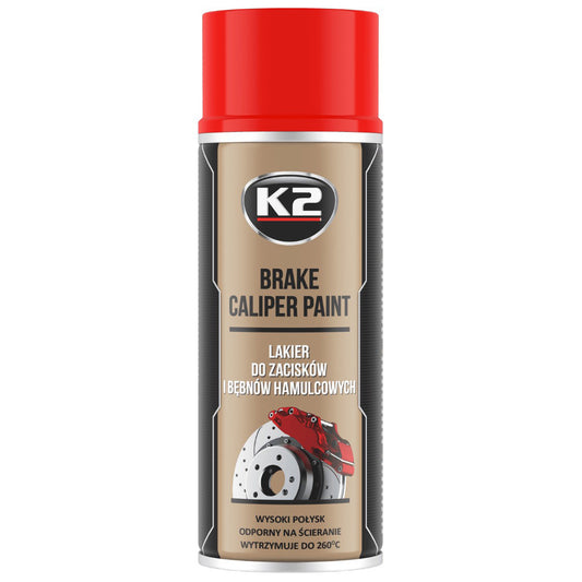 Lakier do zacisków i bębnów hamulcowych K2 BRAKE CALIPER PAINT 400ml CZERWONY L346CE