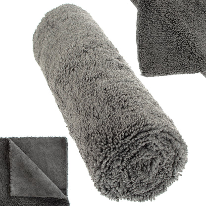 M MODECAR Double-sided towel with long and short pile 40x40cm 380gsm GREY