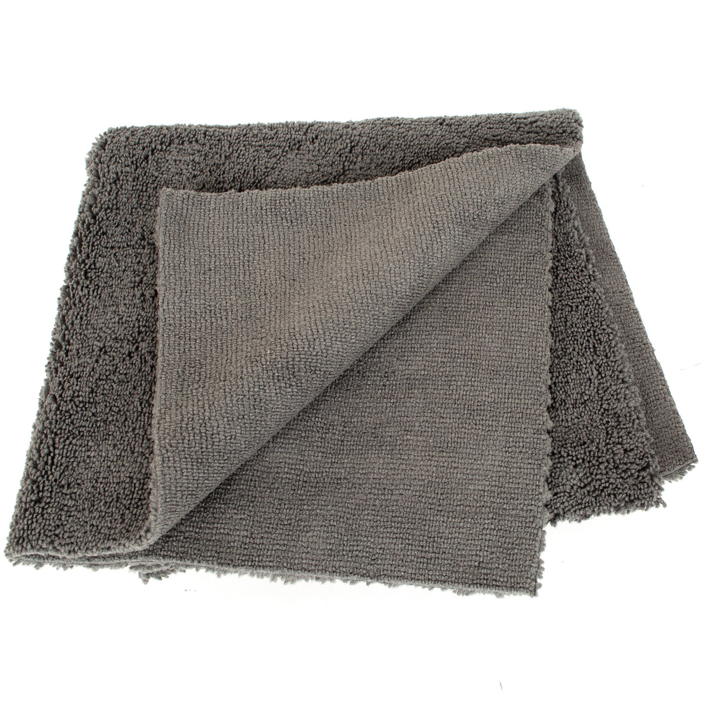 M MODECAR Dwustronny ręcznik z długim i krótkim włosiem 40x40cm 400gsm SZARY