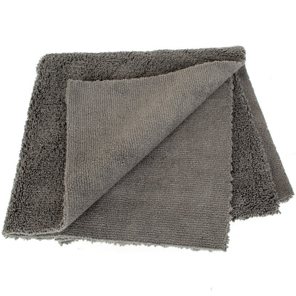 M MODECAR Dwustronny ręcznik z długim i krótkim włosiem 40x40cm 400gsm SZARY