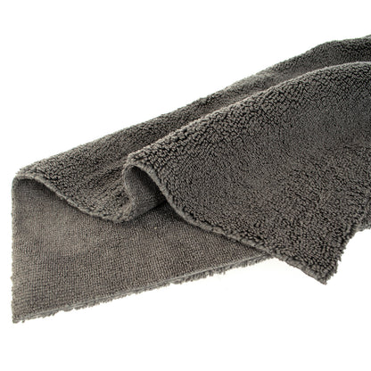 M MODECAR Dwustronny ręcznik z długim i krótkim włosiem 40x40cm 400gsm SZARY
