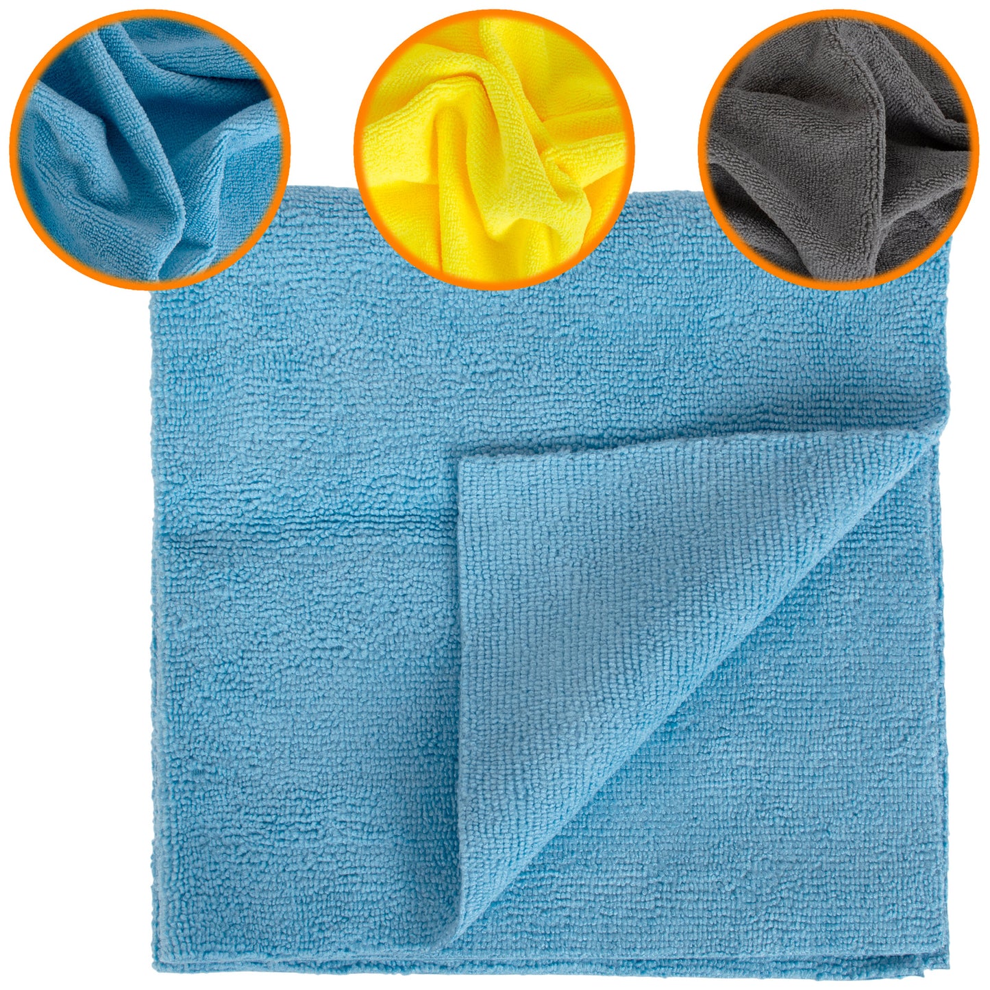 M MODECAR Knitted Towel Microfiber Edgeless 40x40cm 300gsm Color MIX