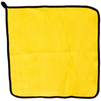 M MODECAR Ręcznik z Polaru Koralowego 40x40cm 500gsm ŻÓŁTO-SZARY z OBSZYCIEM