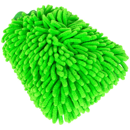 M MODECAR Chenille Wash Mitt 20x28cm Color MIX GREEN/GREY