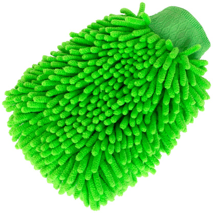 M MODECAR Chenille Wash Mitt 20x28cm Color MIX GREEN/GREY