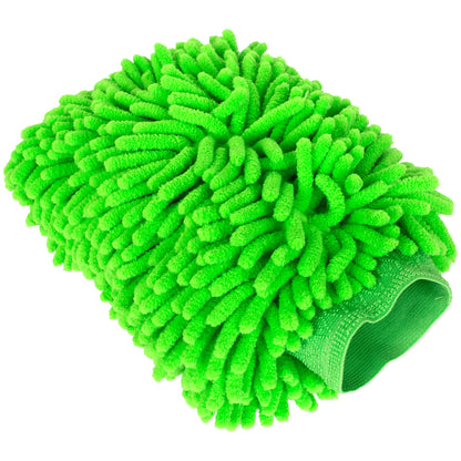 M MODECAR Chenille Wash Mitt 20x28cm Color MIX GREEN/GREY
