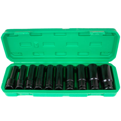 M MODECAR Tool Set 1/2" 10PCS - Long Sockets 76mm 10-24mm