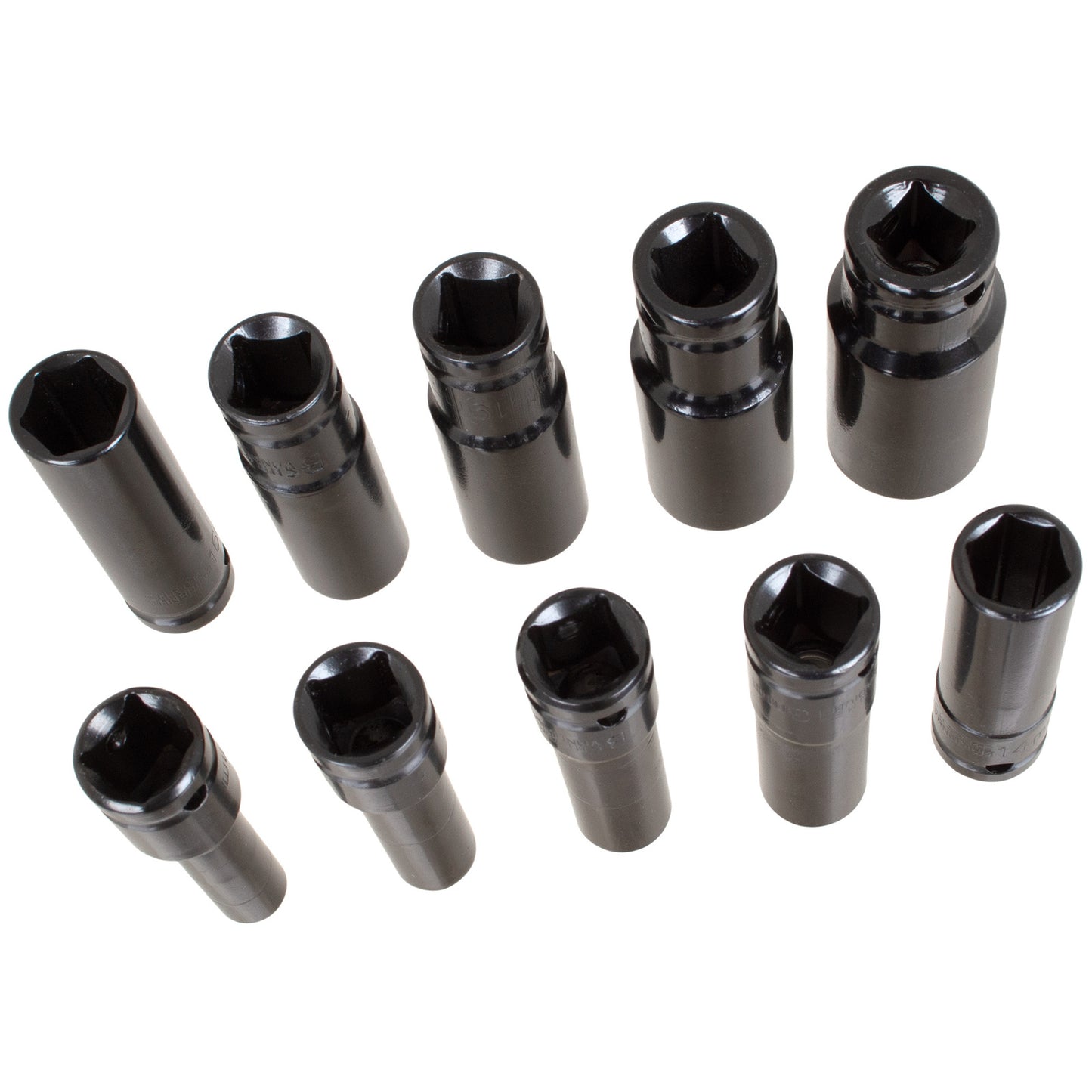M MODECAR Tool Set 1/2" 10PCS - Long Sockets 76mm 10-24mm