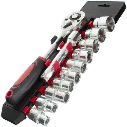 M MODECAR Zestaw narzędzi 1/2" 12PCS - grzechotka, przedłużka i 10 nasadek 10-24m