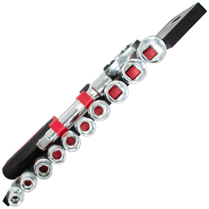 M MODECAR Zestaw narzędzi 1/2" 12PCS - grzechotka, przedłużka i 10 nasadek 10-24m