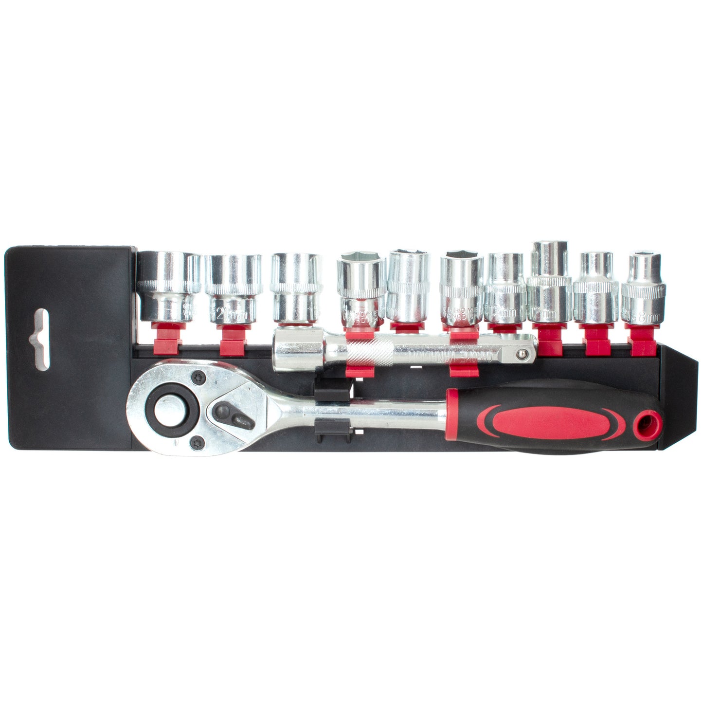 M MODECAR Zestaw narzędzi 1/2" 12PCS - grzechotka, przedłużka i 10 nasadek 10-24m