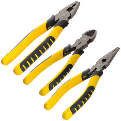 M MODECAR Tool Set Pliers 3PCS - Combination Pliers, Diagonal Cutters, Workshop Pliers 3 pc. SET
