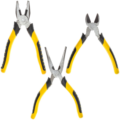 M MODECAR Tool Set Pliers 3PCS - Combination Pliers, Diagonal Cutters, Workshop Pliers 3 pc. SET