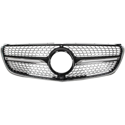 Mercedes VITO W447 2014- atrapa między reflektory (grill) DIAMOND BLACK + CHROM