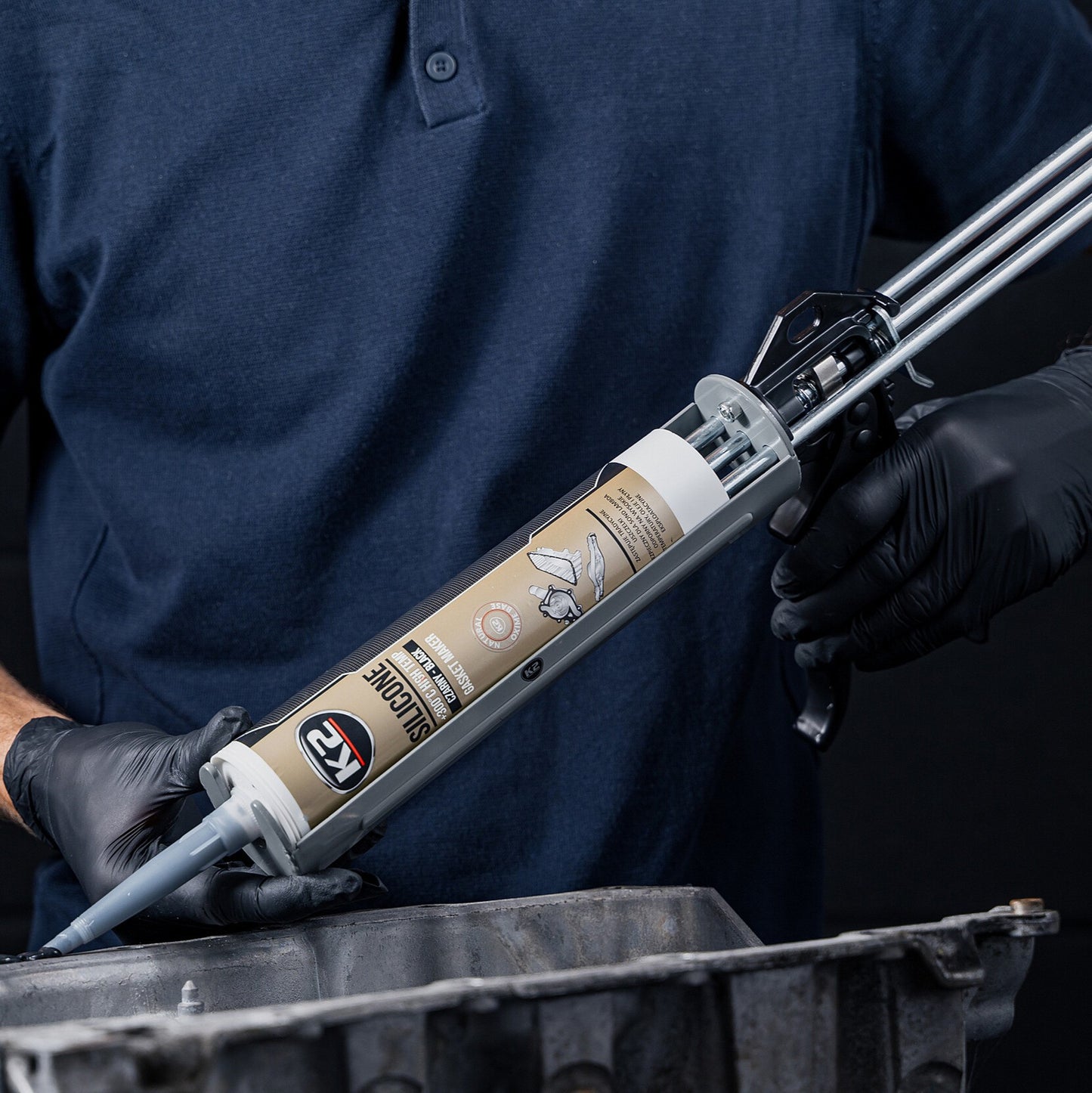 Pistolet do kartuszy silikonów, mas, klejów K2 SOLT B525