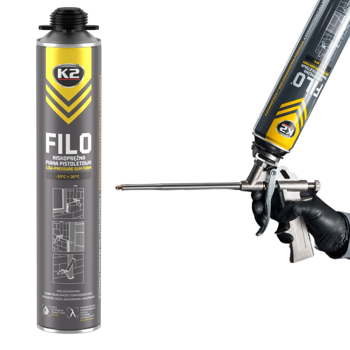 Pistolet do piany montażowej z regulacją K2 FOLT B520