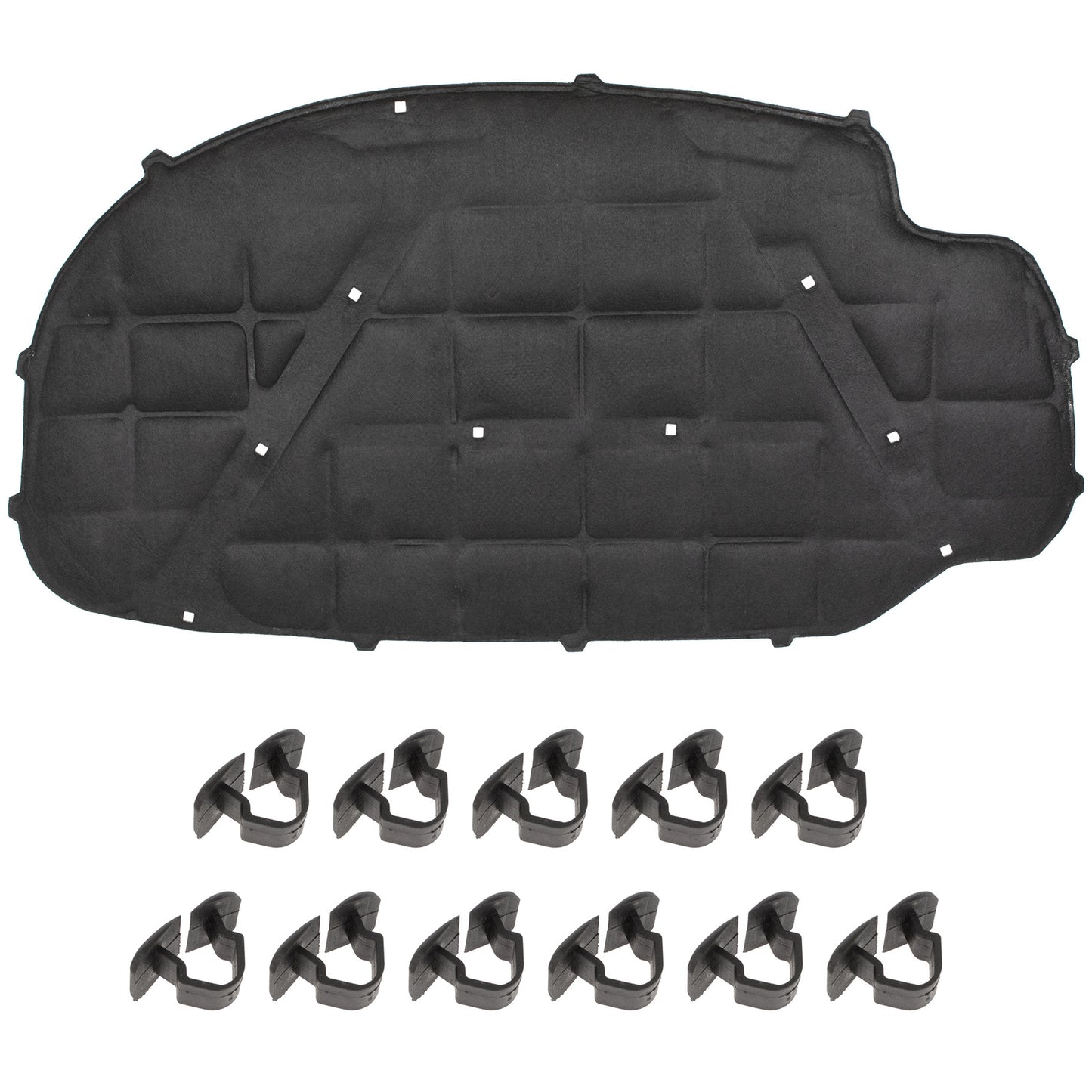 VW Golf V 03-09 Jetta III 05-10 wygłuszenie maski silnika z odpromiennikiem ciepła + 11 SPINEK KPL