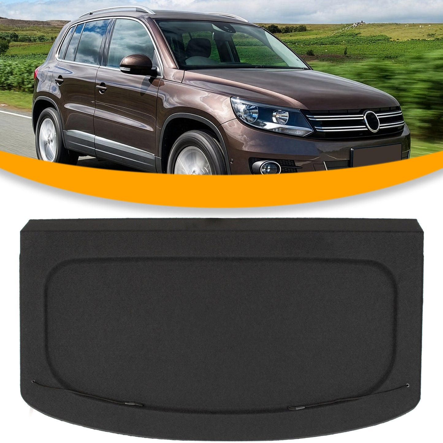 VW Tiguan I 07-18 Półka bagażnika CZARNA