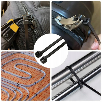 100 SZTUK | TRYTYTKI 2,5mm x 200mm | OPASKI ZACISKOWE DO KABLI ZIPPERKI