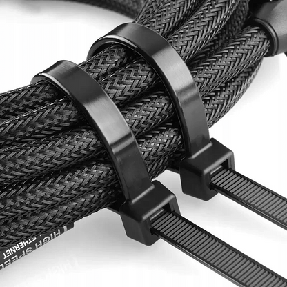 100 SZTUK | TRYTYTKI 2,5mm x 200mm | OPASKI ZACISKOWE DO KABLI ZIPPERKI