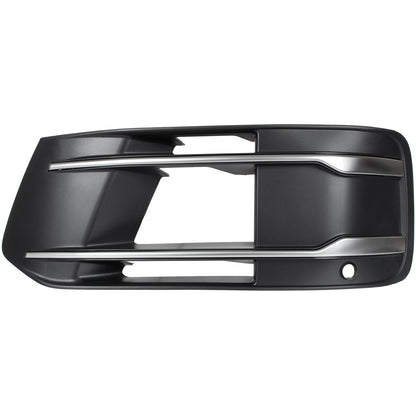 Audi Q7 4M 15-19 atrapka kratka w zderzak przedni CZARNA + SILVER lewa