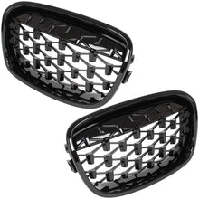 BMW 1 F20 F21 11-14 atrapy między reflektory (nerki) lewa + prawa kpl. FULL BLACK STAR