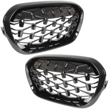 BMW 1 F20 F21 FL 2015- atrapy między reflektory (nerki) lewa + prawa kpl. FULL BLACK STAR