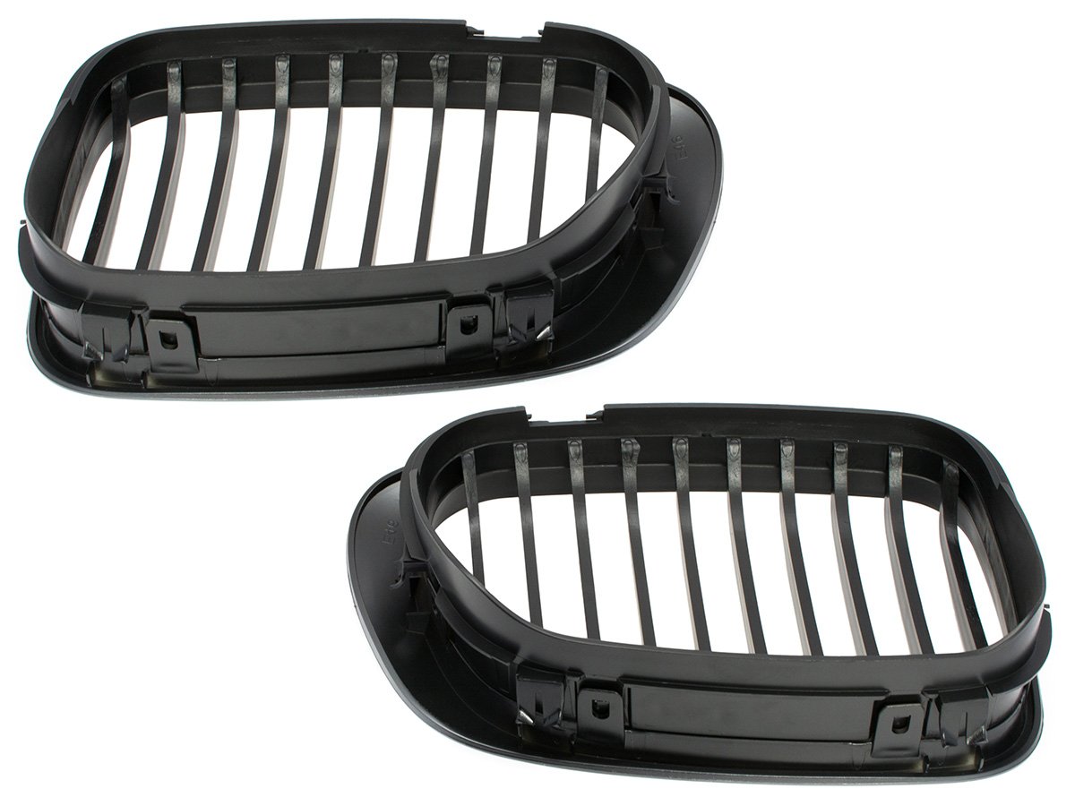 BMW 3 E46 99-04 COUPE CABRIO atrapy między reflektory (nerki) BLACK lewa + prawa kpl.