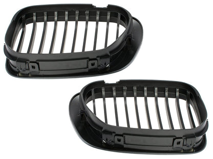 BMW 3 E46 99-04 COUPE CABRIO atrapy między reflektory (nerki) BLACK lewa + prawa kpl.