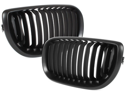 BMW 3 E46 FL 01-05 SEDAN / KOMBI atrapy między reflektory (nerki) lewa + prawa kpl. BLACK