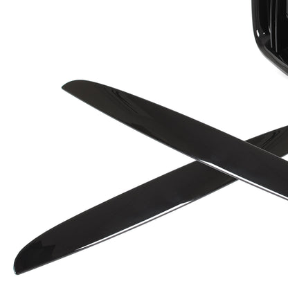 BMW 3 E90 / E91 04-09 SEDAN / KOMBI atrapy między reflektory (nerki) lewa + prawa kpl. BLACK GLOSSY DOUBLE BAR