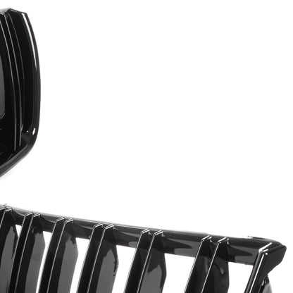 BMW 3 E90 / E91 04-09 SEDAN / KOMBI atrapy między reflektory (nerki) lewa + prawa kpl. BLACK GLOSSY DOUBLE BAR