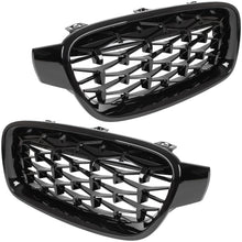 BMW 3 F30 F31 12-19 atrapy między reflektory (nerki) lewa + prawa kpl. FULL BLACK STAR