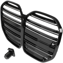 BMW 4 G22 G23 2020- atrapa między reflektory (nerki) BLACK GLOSSY + ZAŚLEPKA