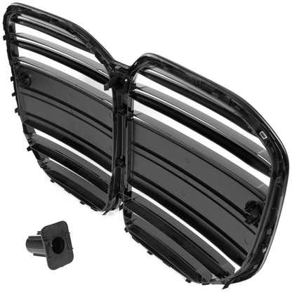 BMW 4 G22 G23 2020- atrapa między reflektory (nerki) BLACK GLOSSY + ZAŚLEPKA