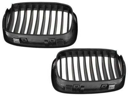 BMW 5 E39 95-00 atrapy między reflektory (nerki) TUNING BLACK lewa + prawa kpl.