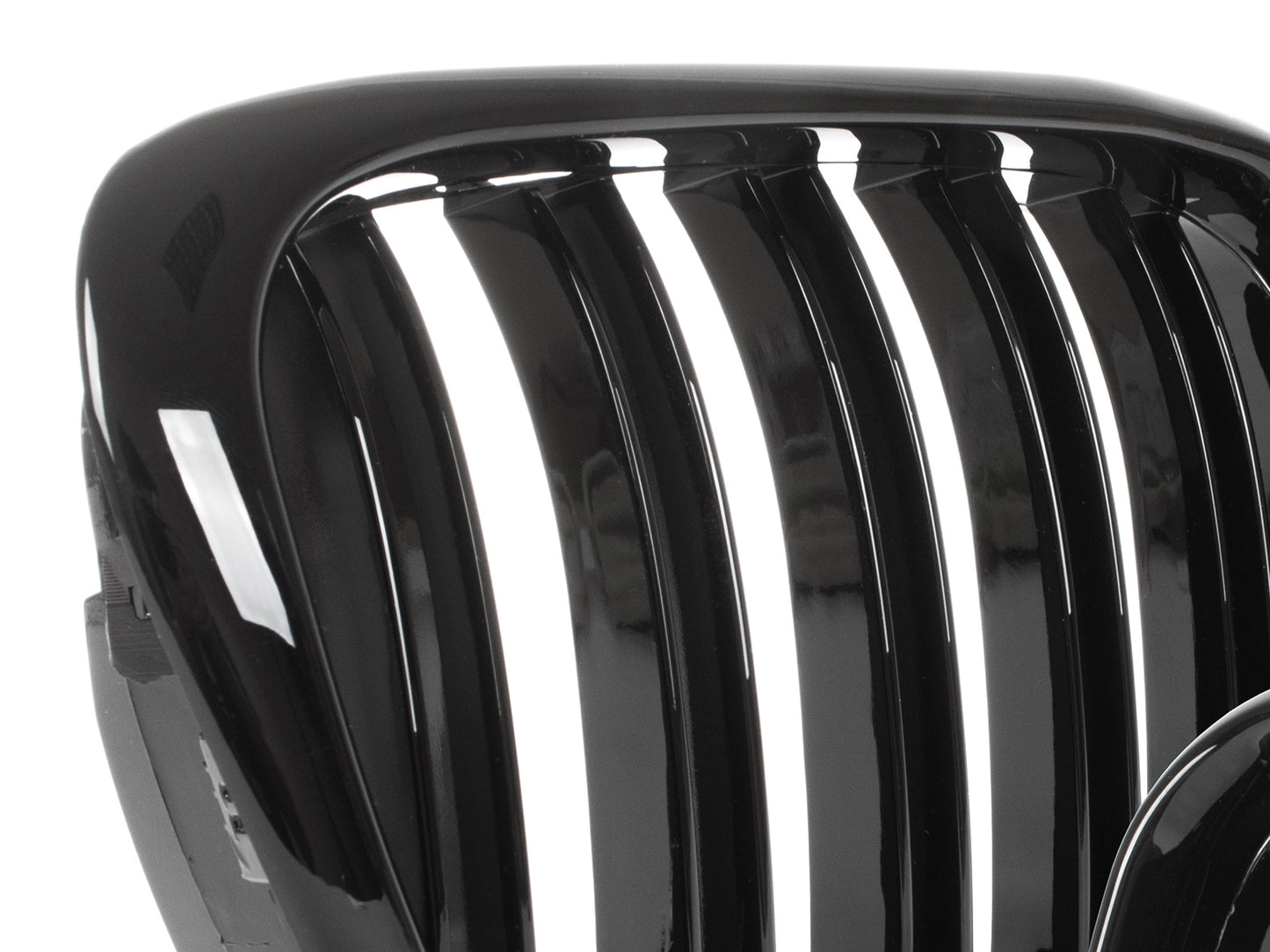 BMW 5 E39 FL 00-04 atrapy między reflektory (nerki) lewa + prawa kpl. BLACK GLOSSY DOUBLE BAR