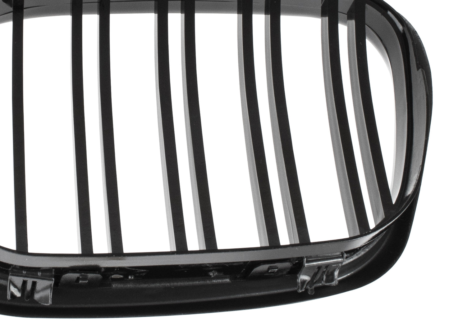 BMW 5 E39 FL 00-04 atrapy między reflektory (nerki) lewa + prawa kpl. BLACK GLOSSY DOUBLE BAR