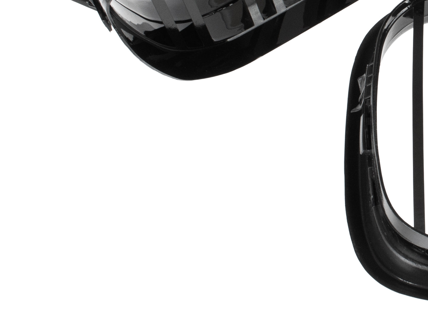 BMW 5 E39 FL 00-04 atrapy między reflektory (nerki) lewa + prawa kpl. BLACK GLOSSY DOUBLE BAR