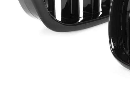 BMW 5 E39 FL 00-04 atrapy między reflektory (nerki) lewa + prawa kpl. BLACK GLOSSY DOUBLE BAR
