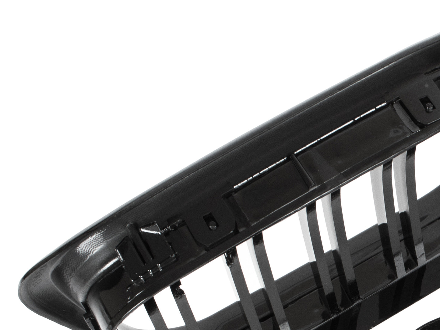 BMW 5 E39 FL 00-04 atrapy między reflektory (nerki) lewa + prawa kpl. BLACK GLOSSY DOUBLE BAR