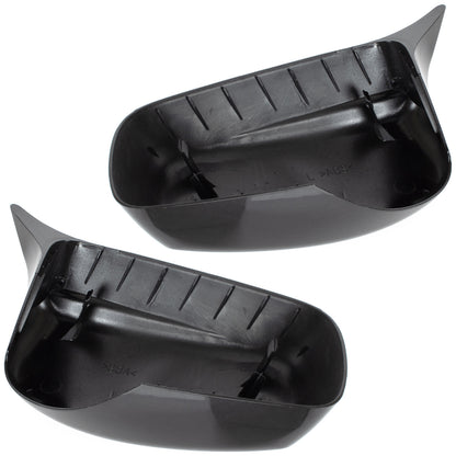 BMW 5 E60 E61 03-08 nakładka lusterka BLACK GLOSSY lewa + prawa 2 szt. KPL